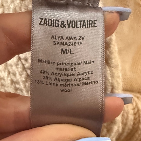 Zadig & Voltaire Beige Women's Cardigan - Picture 6 of 6